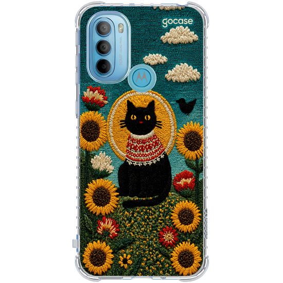 Capinha para celular  Gatinho E Girassóis