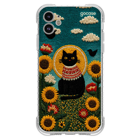 Capinha para celular  Gatinho E Girassóis