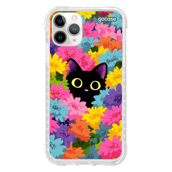 Capinha para celular  Gatinho nas Flores