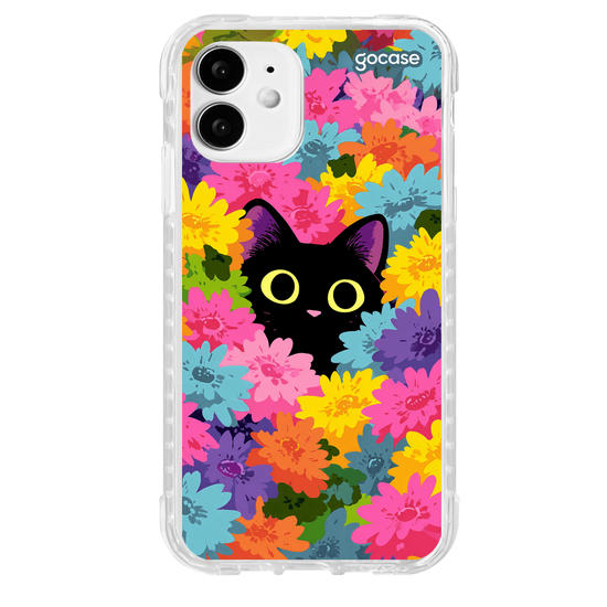 Capinha para celular  Gatinho nas Flores
