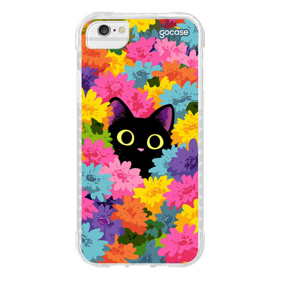 Capinha para celular  Gatinho nas Flores