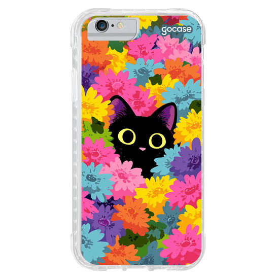 Capinha para celular  Gatinho nas Flores