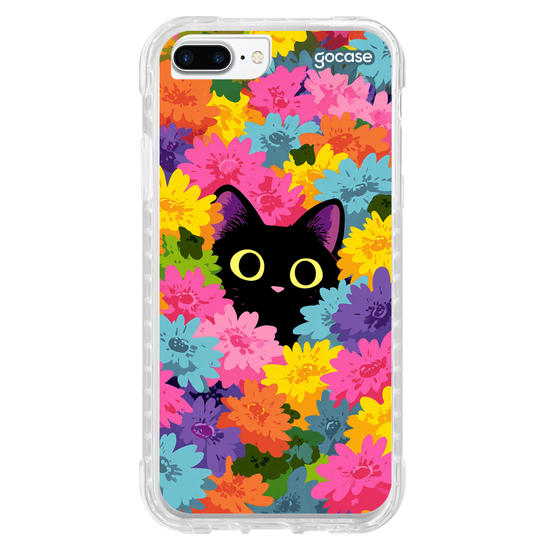 Capinha para celular  Gatinho nas Flores