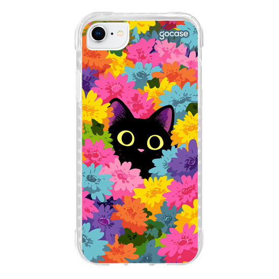 Capinha para celular  Gatinho nas Flores