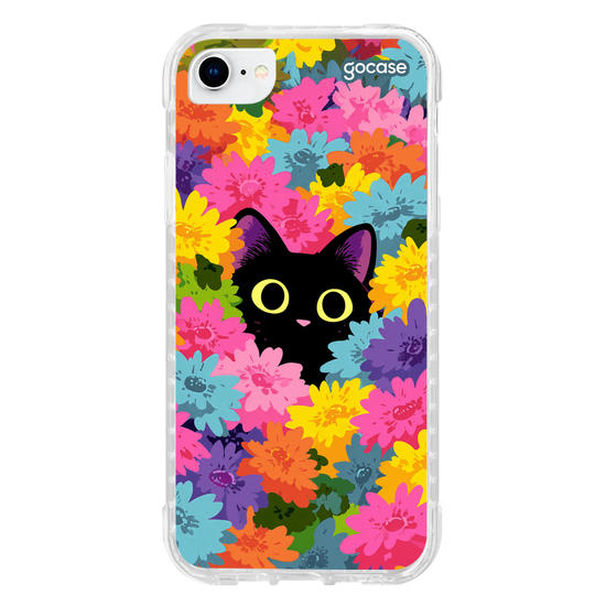 Capinha para celular  Gatinho nas Flores