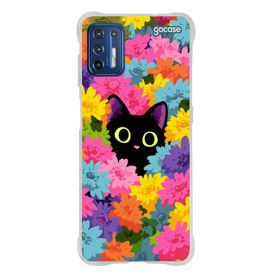 Capinha para celular  Gatinho nas Flores