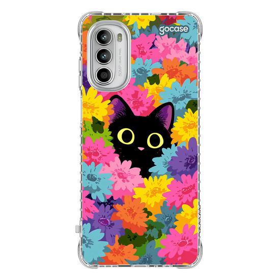 Capinha para celular  Gatinho nas Flores
