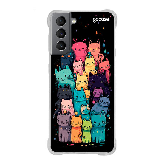 Capinha para celular Gatinhos Coloridos