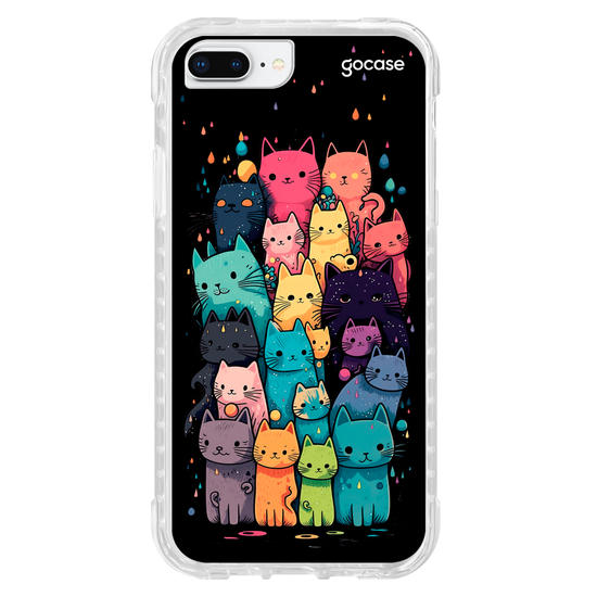 Capinha para celular Gatinhos Coloridos