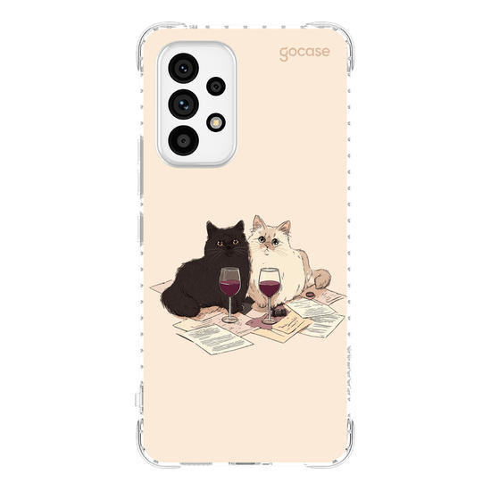 Capinha para celular  Gatinhos e Vinho