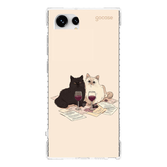 Capinha para celular  Gatinhos e Vinho