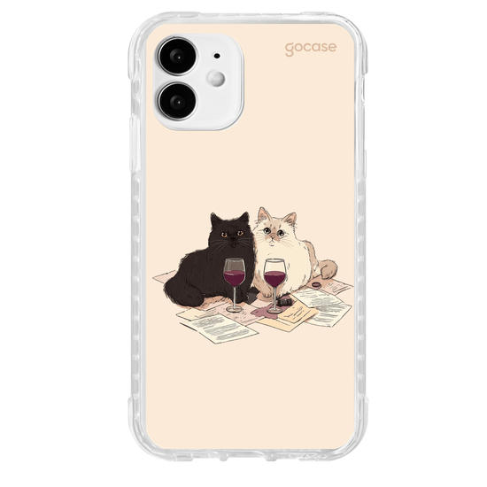 Capinha para celular  Gatinhos e Vinho