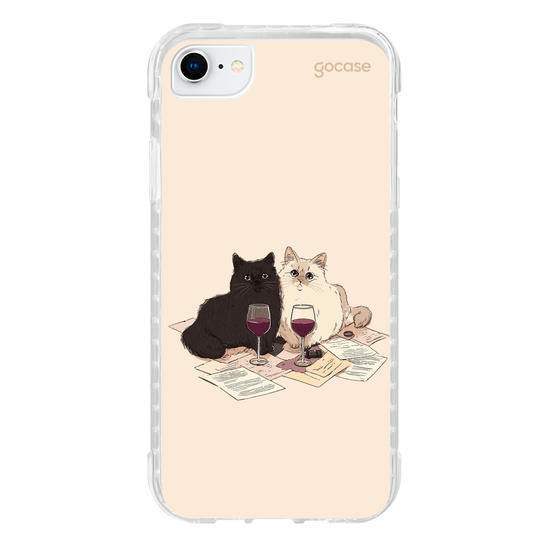 Capinha para celular  Gatinhos e Vinho