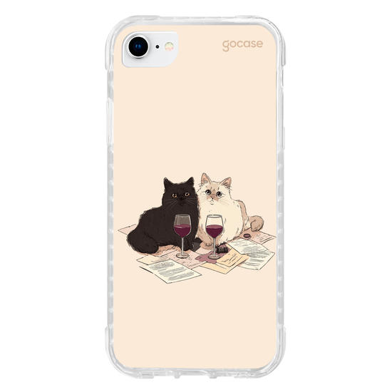 Capinha para celular  Gatinhos e Vinho