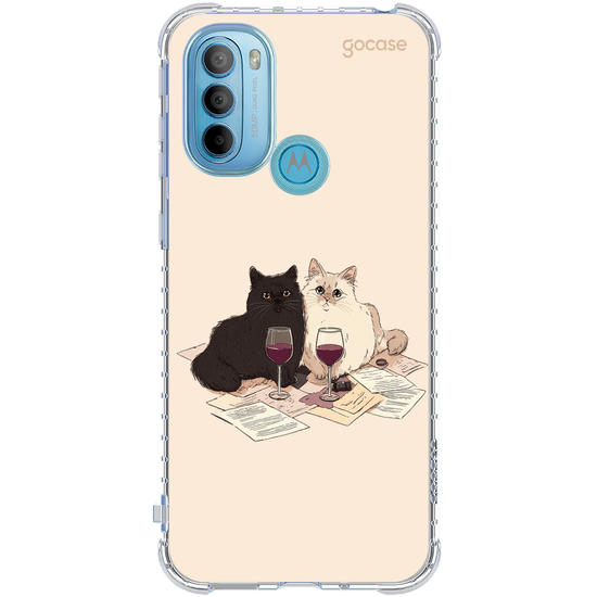 Capinha para celular  Gatinhos e Vinho
