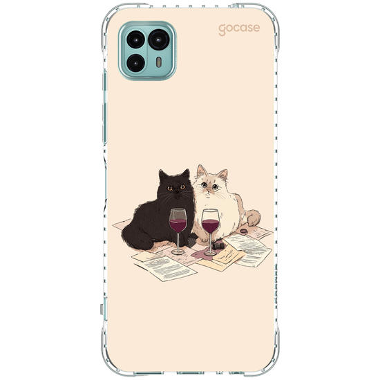 Capinha para celular  Gatinhos e Vinho
