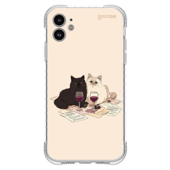 Capinha para celular  Gatinhos e Vinho