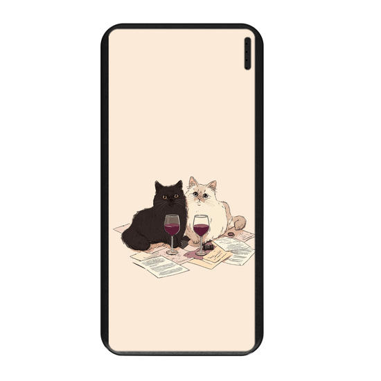 Carregador Portátil Fast Charge - Gatinhos e Vinho