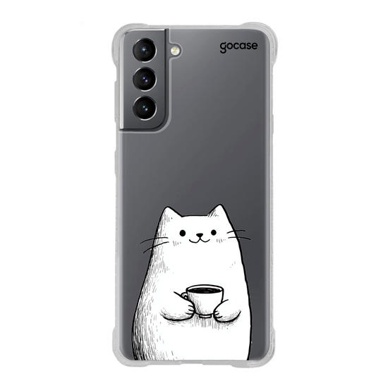 Capinha para celular  Gatito Cafecito Capinha para celular  Gatito Cafecito