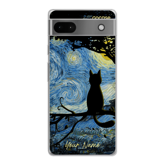 Cat in the Starry Night Phone Case