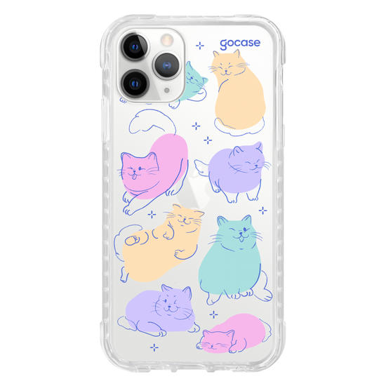 Capinha para celular  Gatos Coloridos Pastel