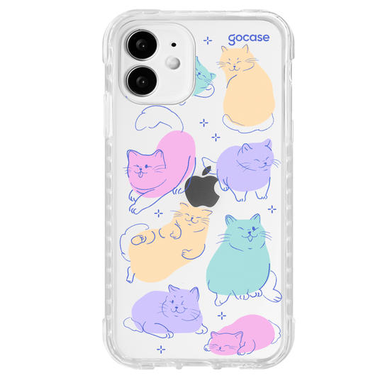 Capinha para celular  Gatos Coloridos Pastel