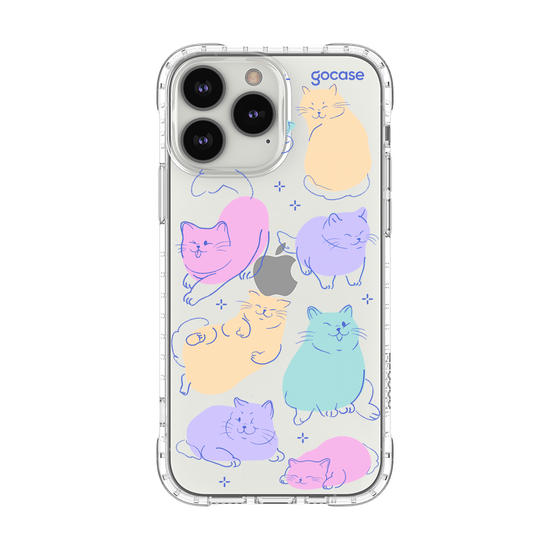 Capinha para celular  Gatos Coloridos Pastel