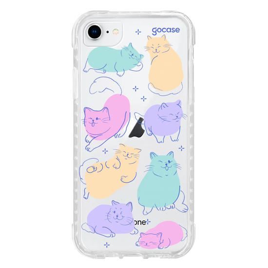 Capinha para celular  Gatos Coloridos Pastel