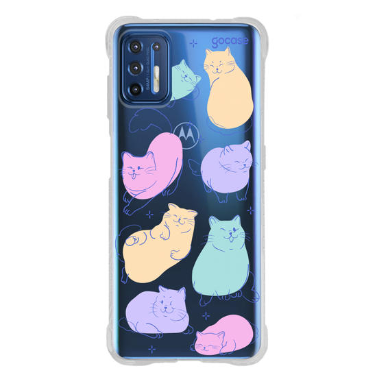 Capinha para celular  Gatos Coloridos Pastel