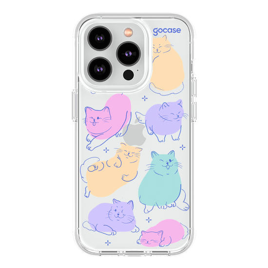 Capinha para celular  Gatos Coloridos Pastel