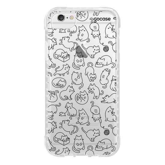Capinha para celular  Gatos  Rabisco Fofo