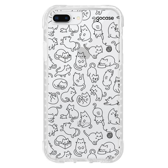 Capinha para celular  Gatos  Rabisco Fofo