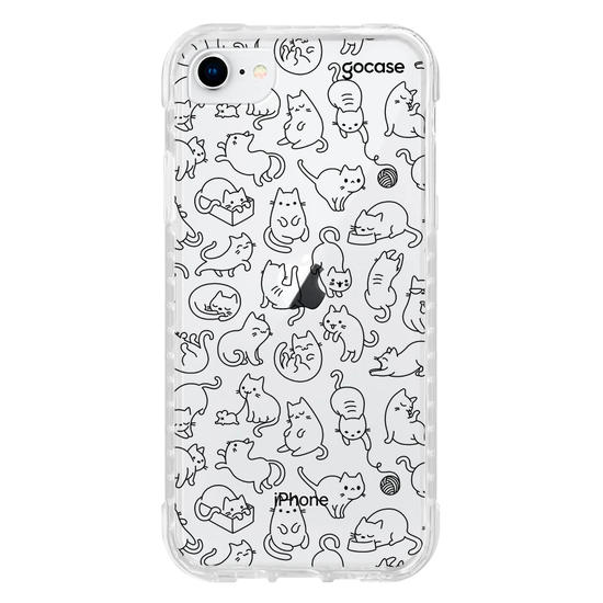 Capinha para celular  Gatos  Rabisco Fofo
