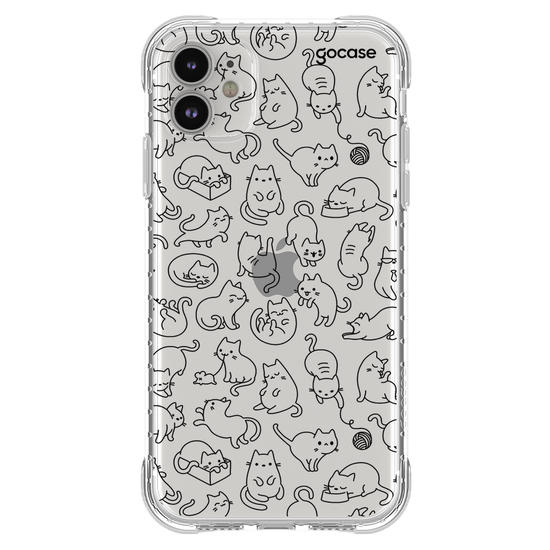 Capinha para celular  Gatos  Rabisco Fofo