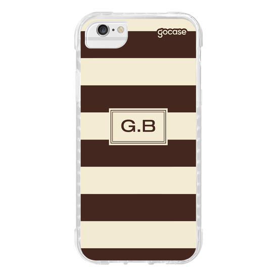 Capinha para celular  Gabi Brandt - Iniciais com Listras