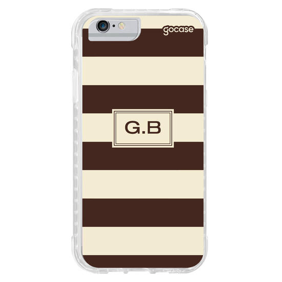 Capinha para celular  Gabi Brandt - Iniciais com Listras