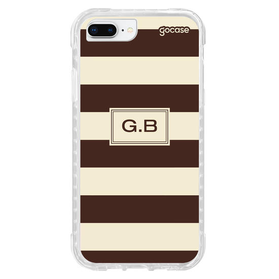 Capinha para celular  Gabi Brandt - Iniciais com Listras