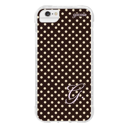 Capinha para celular  Gabi Brandt - Inicial Polka Dot