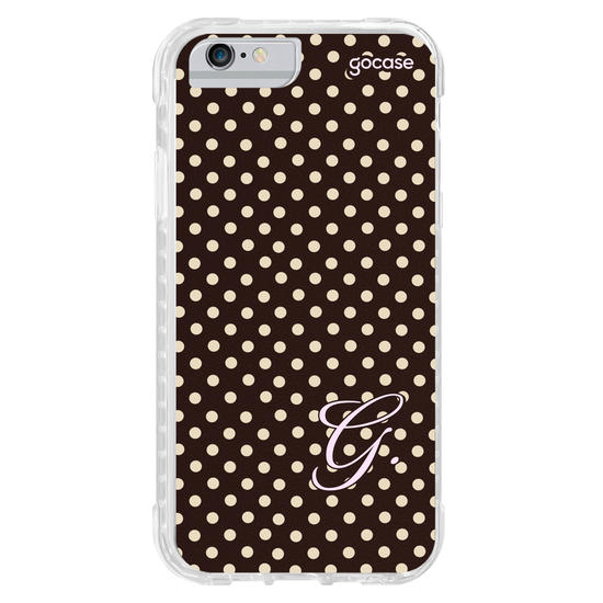 Capinha para celular  Gabi Brandt - Inicial Polka Dot