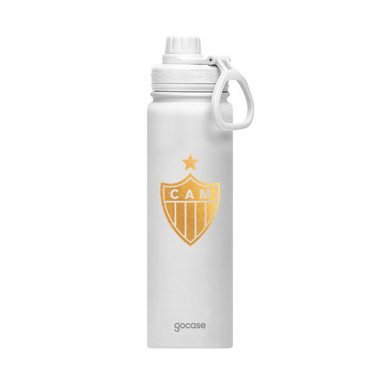 Garrafa Térmica Fresh + Ebook - Atlético-MG- Escudo Dourado
