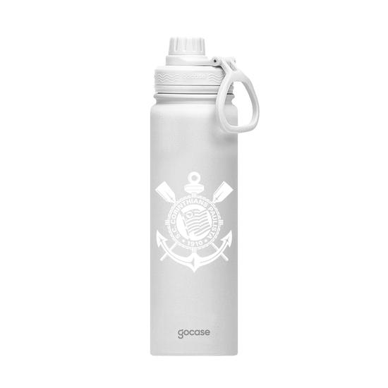 Garrafa Térmica Fresh + Ebook - Corinthians - Monograma Personalizado
