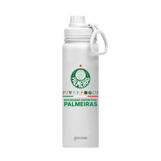  Garrafa Térmica Fresh + Ebook - Palmeiras - Escudos Históricos