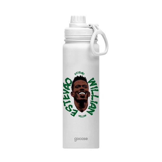 Garrafa Térmica Fresh + Ebook -  Palmeiras - Estevão Willian