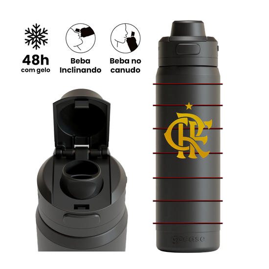 Garrafa Térmica Flip Pro - Flamengo Escudo 2023