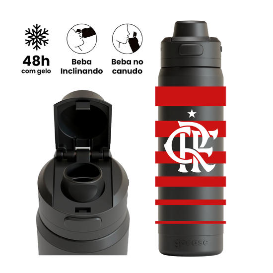 Garrafa Térmica Flip Pro - Flamengo Uniforme 2024