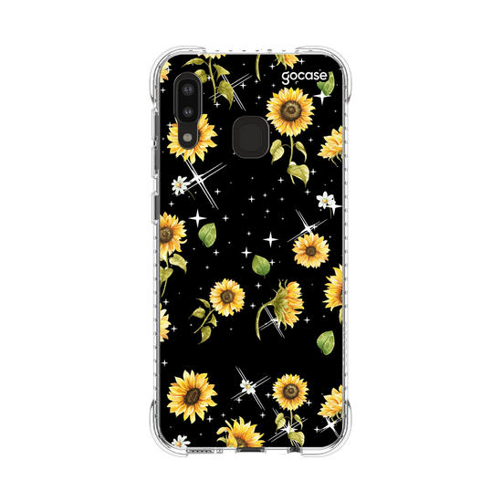 Capinha para celular Girassóis e Estrelas com Inicial