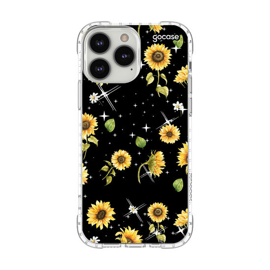 Capinha para celular Girassóis e Estrelas com Inicial