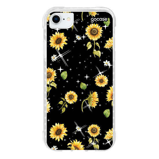 Capinha para celular Girassóis e Estrelas com Inicial