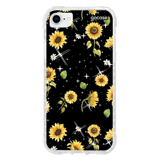 Capinha para celular Girassóis e Estrelas com Inicial