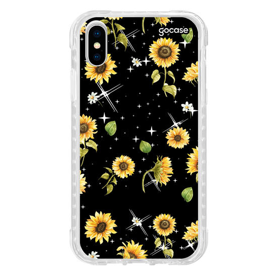 Capinha para celular Girassóis e Estrelas com Inicial